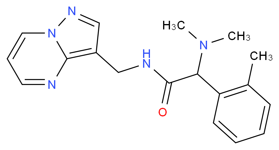 2-(dimethylamino)-2-(2-methylphenyl)-N-(pyrazolo[1,5-a]pyrimidin-3-ylmethyl)acetamide_Molecular_structure_CAS_)