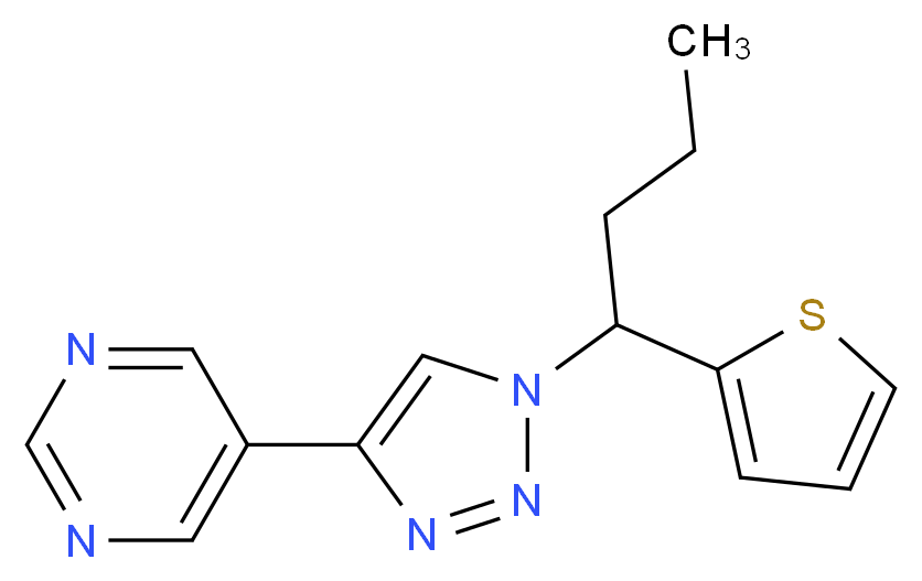 5-{1-[1-(2-thienyl)butyl]-1H-1,2,3-triazol-4-yl}pyrimidine_Molecular_structure_CAS_)