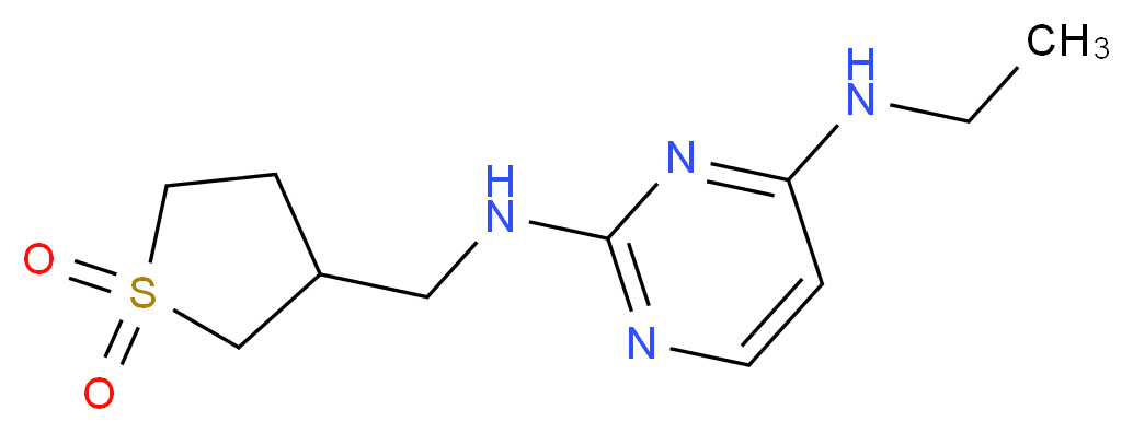 N~2~-[(1,1-dioxidotetrahydro-3-thienyl)methyl]-N~4~-ethylpyrimidine-2,4-diamine_Molecular_structure_CAS_)