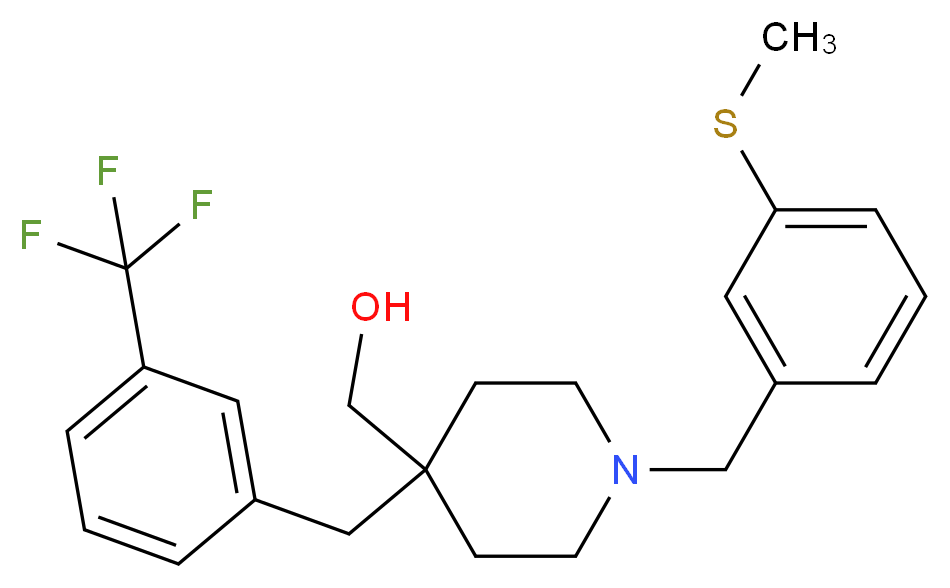{1-[3-(methylthio)benzyl]-4-[3-(trifluoromethyl)benzyl]-4-piperidinyl}methanol_Molecular_structure_CAS_)