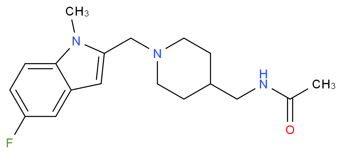 N-({1-[(5-fluoro-1-methyl-1H-indol-2-yl)methyl]-4-piperidinyl}methyl)acetamide_Molecular_structure_CAS_)