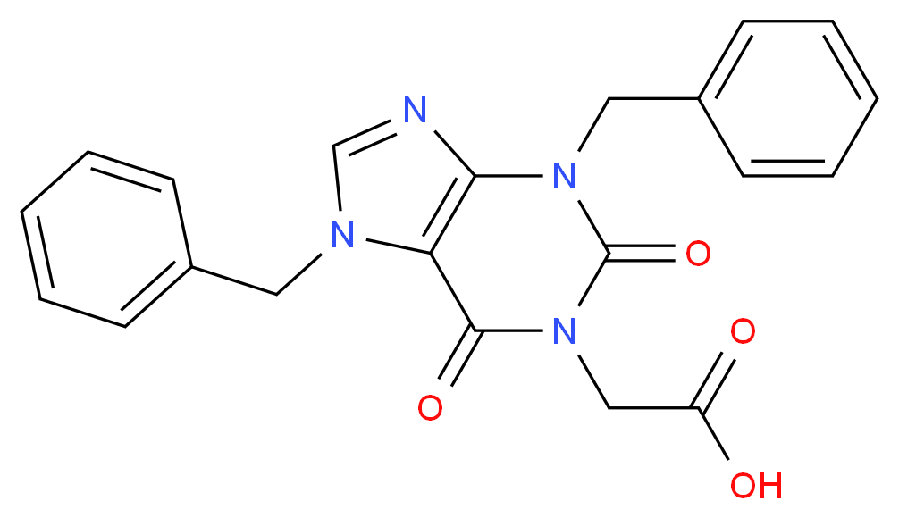 (3,7-dibenzyl-2,6-dioxo-2,3,6,7-tetrahydro-1H-purin-1-yl)acetic acid_Molecular_structure_CAS_)