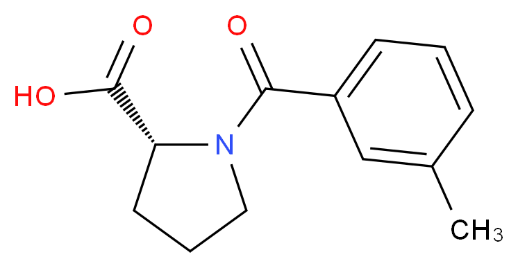 (2R)-1-[(3-methylphenyl)carbonyl]pyrrolidine-2-carboxylic acid_Molecular_structure_CAS_)