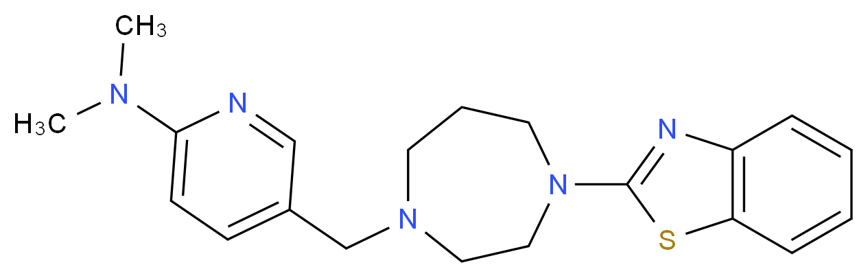 5-{[4-(1,3-benzothiazol-2-yl)-1,4-diazepan-1-yl]methyl}-N,N-dimethylpyridin-2-amine_Molecular_structure_CAS_)