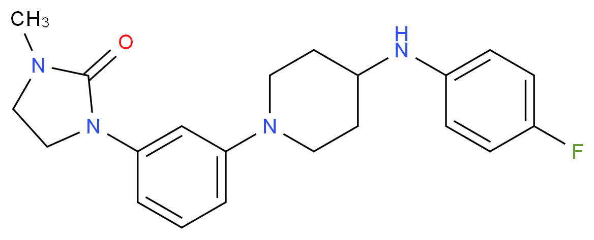 1-(3-{4-[(4-fluorophenyl)amino]-1-piperidinyl}phenyl)-3-methyl-2-imidazolidinone_Molecular_structure_CAS_)