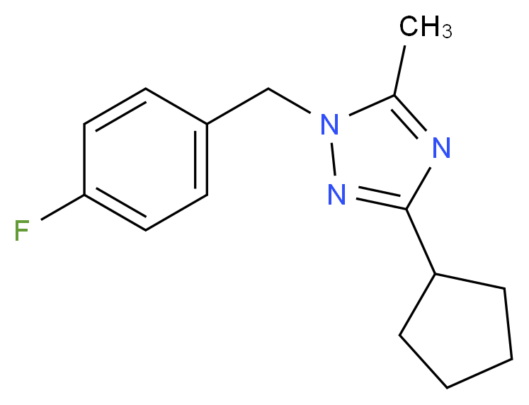 3-cyclopentyl-1-(4-fluorobenzyl)-5-methyl-1H-1,2,4-triazole_Molecular_structure_CAS_)