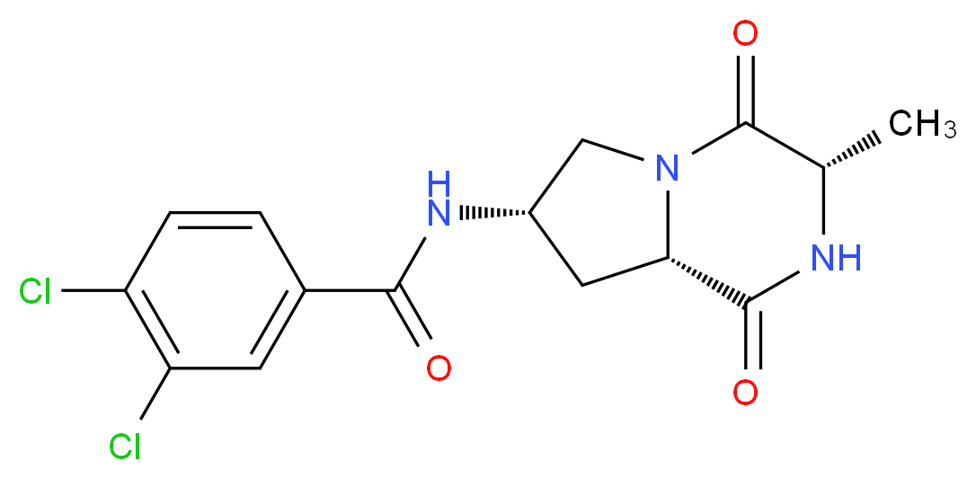 3,4-dichloro-N-[(3S,7S,8aS)-3-methyl-1,4-dioxooctahydropyrrolo[1,2-a]pyrazin-7-yl]benzamide_Molecular_structure_CAS_)
