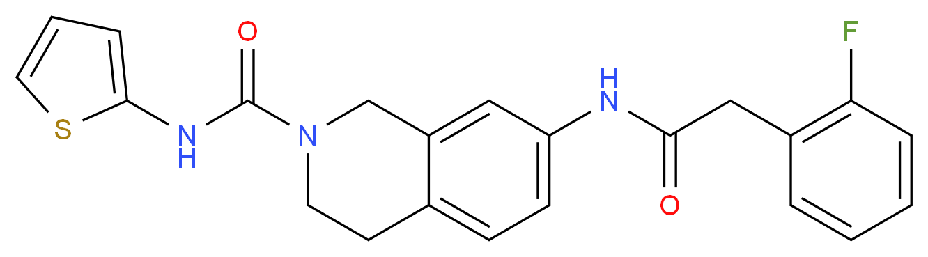 7-{[(2-fluorophenyl)acetyl]amino}-N-2-thienyl-3,4-dihydro-2(1H)-isoquinolinecarboxamide_Molecular_structure_CAS_)