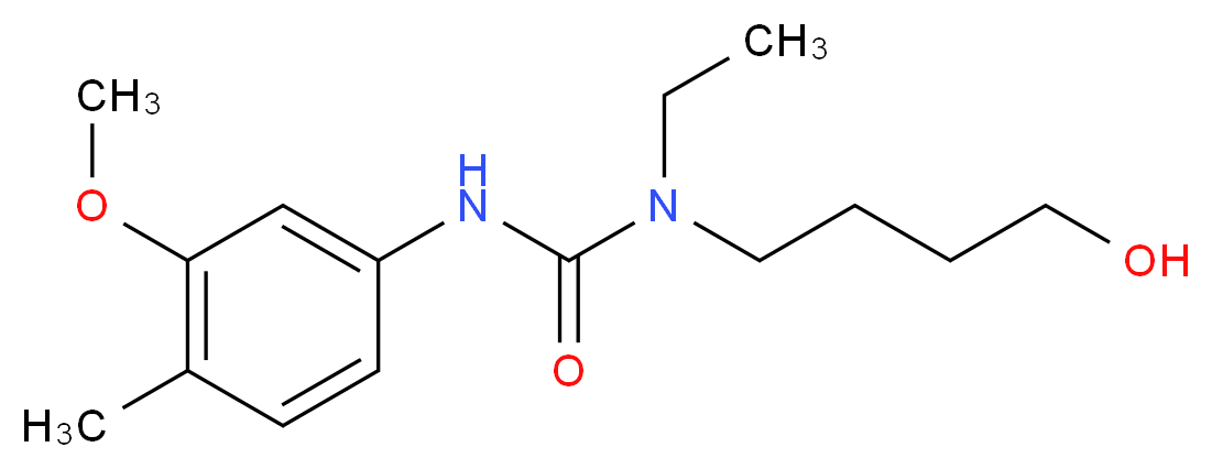 N-ethyl-N-(4-hydroxybutyl)-N'-(3-methoxy-4-methylphenyl)urea_Molecular_structure_CAS_)