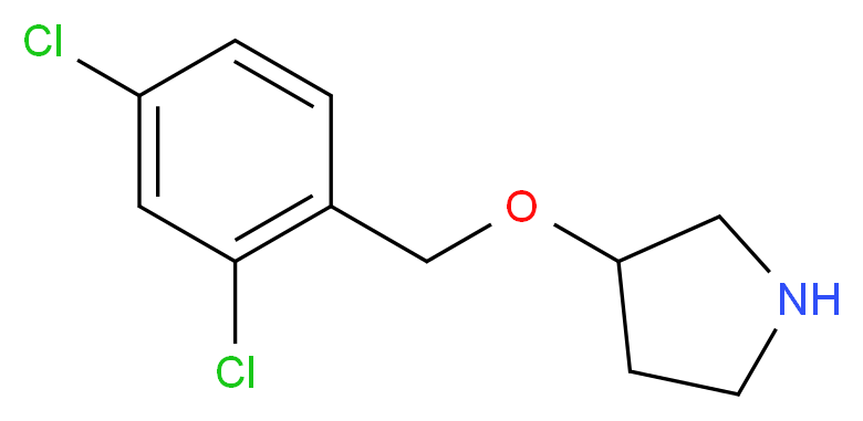 3-((2,4-Dichlorobenzyl)oxy)pyrrolidine_Molecular_structure_CAS_1216252-62-8)