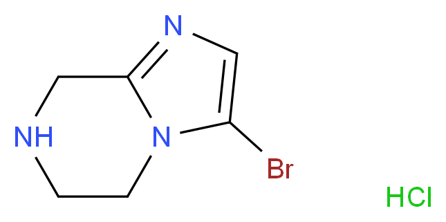 3-Bromo-5,6,7,8-tetrahydroimidazo[1,2-a]pyrazine hydrochloride_Molecular_structure_CAS_954239-19-1)