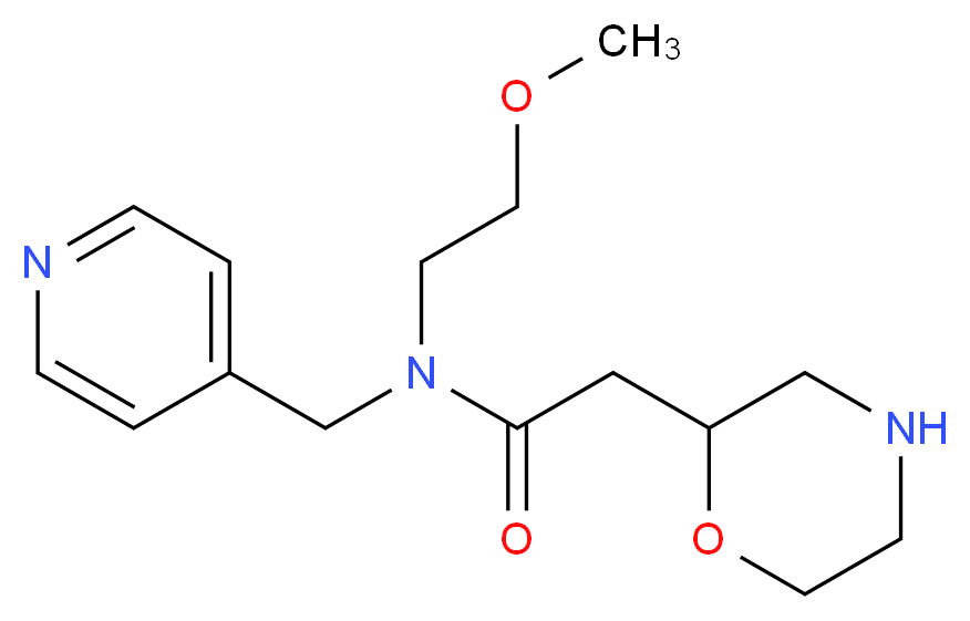 N-(2-methoxyethyl)-2-morpholin-2-yl-N-(pyridin-4-ylmethyl)acetamide_Molecular_structure_CAS_)