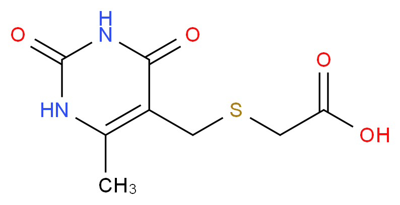 (6-Methyl-2,4-dioxo-1,2,3,4-tetrahydro-pyrimidin-5-ylmethylsulfanyl)acetic acid_Molecular_structure_CAS_)