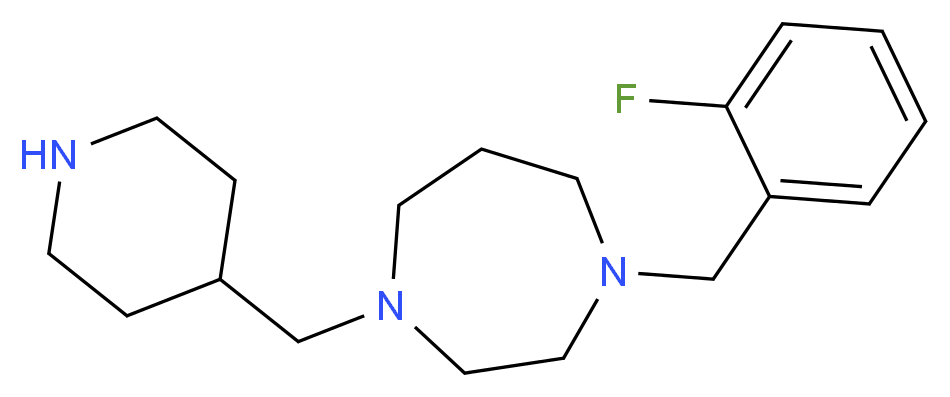 1-(2-fluorobenzyl)-4-(piperidin-4-ylmethyl)-1,4-diazepane_Molecular_structure_CAS_)
