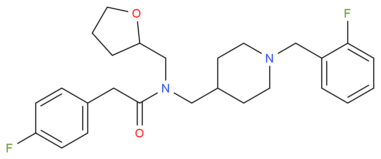 N-{[1-(2-fluorobenzyl)-4-piperidinyl]methyl}-2-(4-fluorophenyl)-N-(tetrahydro-2-furanylmethyl)acetamide_Molecular_structure_CAS_)