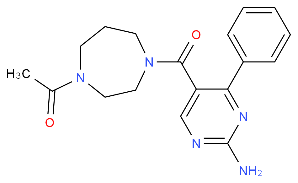 5-[(4-acetyl-1,4-diazepan-1-yl)carbonyl]-4-phenylpyrimidin-2-amine_Molecular_structure_CAS_)