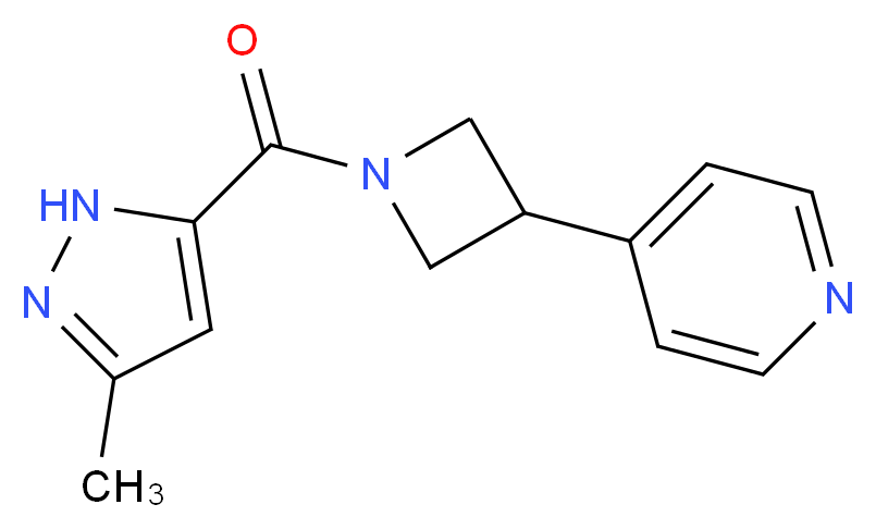 4-{1-[(3-methyl-1H-pyrazol-5-yl)carbonyl]-3-azetidinyl}pyridine_Molecular_structure_CAS_)