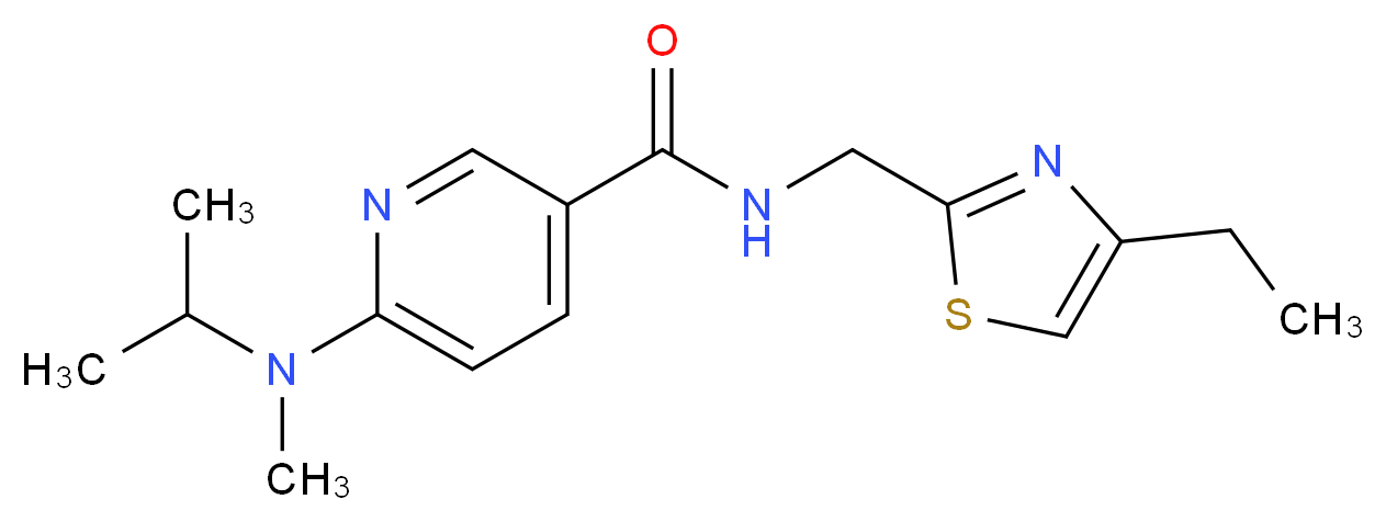 N-[(4-ethyl-1,3-thiazol-2-yl)methyl]-6-[isopropyl(methyl)amino]nicotinamide_Molecular_structure_CAS_)