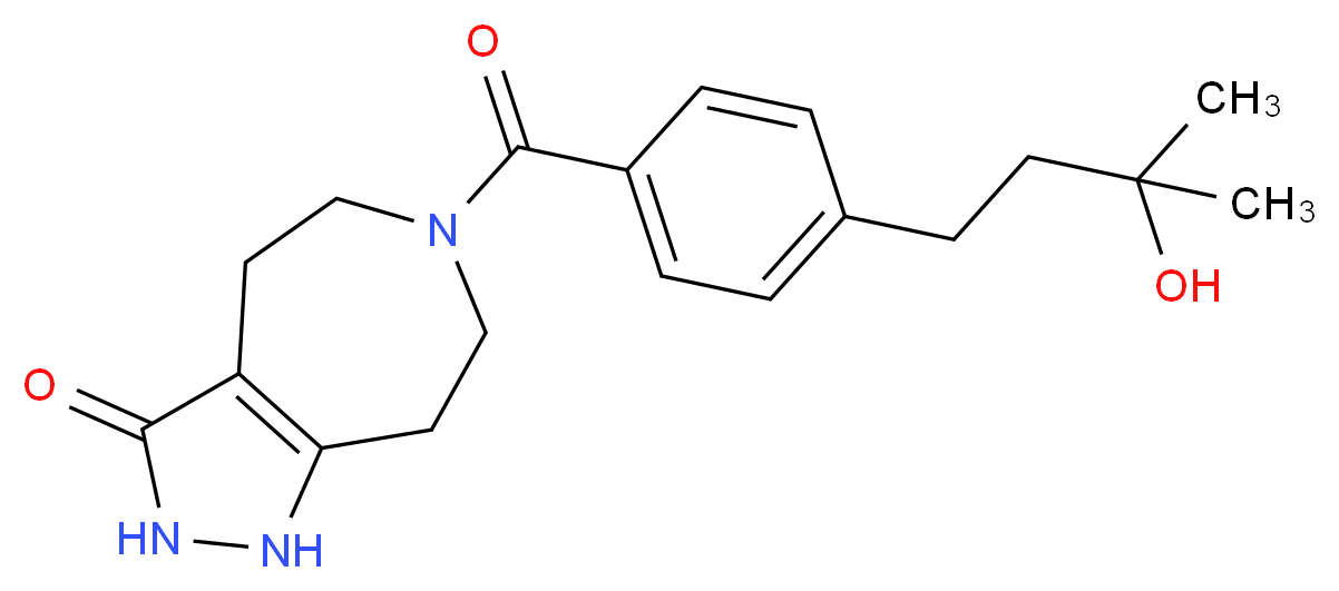 6-[4-(3-hydroxy-3-methylbutyl)benzoyl]-1,4,5,6,7,8-hexahydropyrazolo[3,4-d]azepin-3(2H)-one_Molecular_structure_CAS_)