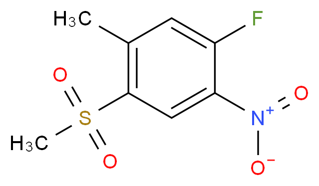 1-Fluoro-5-methyl-4-(methylsulphonyl)-2-nitrobenzene_Molecular_structure_CAS_)