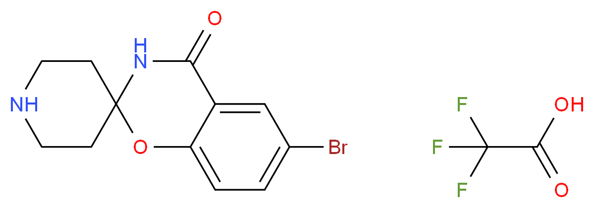 6-Bromo-4-oxo-3,4-dihydrospiro[(2H)-benzo(e)[1,3]oxazine-2,4'-piperidine trifluoroaceticacid salt_Molecular_structure_CAS_691868-46-9)