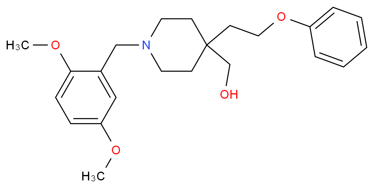 [1-(2,5-dimethoxybenzyl)-4-(2-phenoxyethyl)-4-piperidinyl]methanol_Molecular_structure_CAS_)