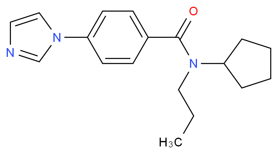 N-cyclopentyl-4-(1H-imidazol-1-yl)-N-propylbenzamide_Molecular_structure_CAS_)