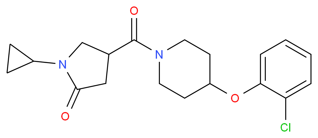 4-{[4-(2-chlorophenoxy)-1-piperidinyl]carbonyl}-1-cyclopropyl-2-pyrrolidinone_Molecular_structure_CAS_)