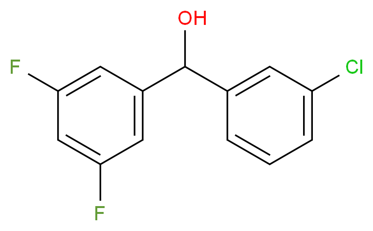 3-Chloro-3',5'-difluorobenzhydrol 97%_Molecular_structure_CAS_)