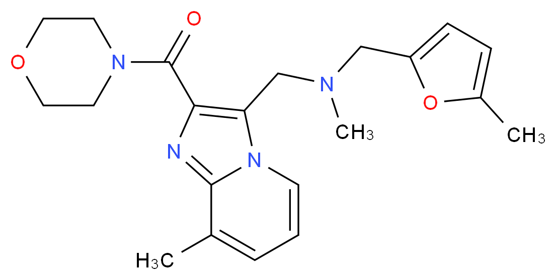 N-methyl-1-(5-methyl-2-furyl)-N-{[8-methyl-2-(4-morpholinylcarbonyl)imidazo[1,2-a]pyridin-3-yl]methyl}methanamine_Molecular_structure_CAS_)