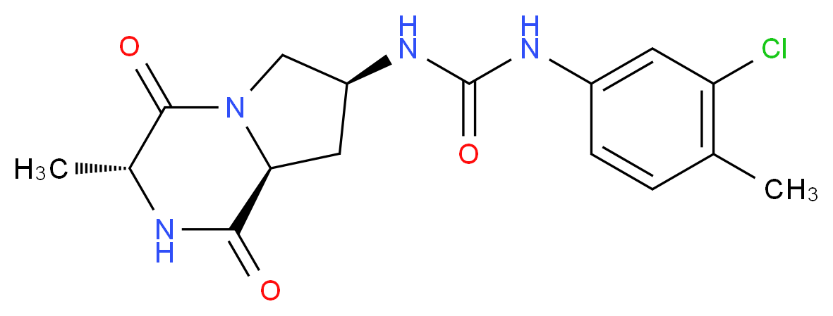 N-(3-chloro-4-methylphenyl)-N'-[(3R,7S,8aS)-3-methyl-1,4-dioxooctahydropyrrolo[1,2-a]pyrazin-7-yl]urea_Molecular_structure_CAS_)
