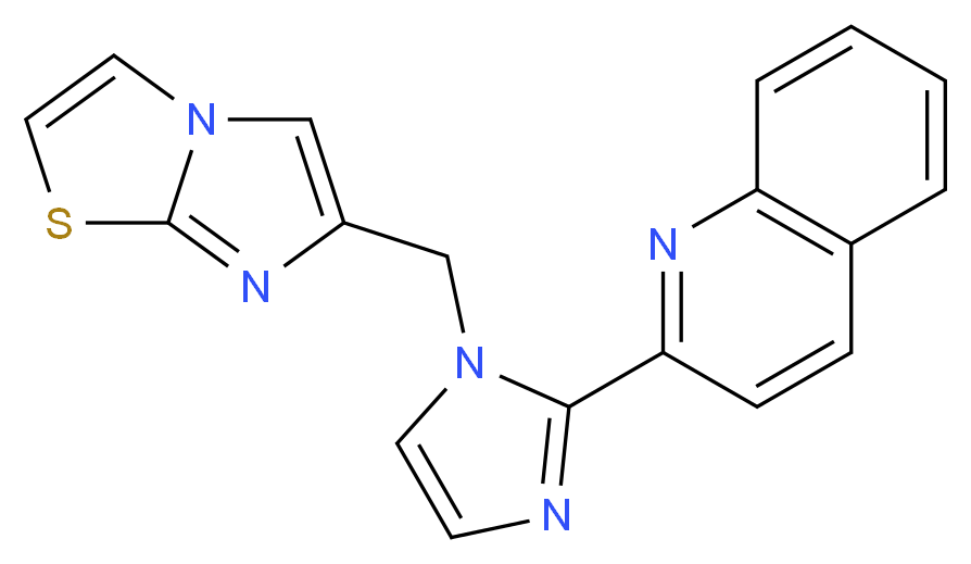 2-[1-(imidazo[2,1-b][1,3]thiazol-6-ylmethyl)-1H-imidazol-2-yl]quinoline_Molecular_structure_CAS_)