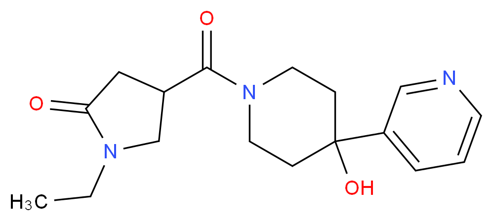 1-ethyl-4-{[4-hydroxy-4-(3-pyridinyl)-1-piperidinyl]carbonyl}-2-pyrrolidinone_Molecular_structure_CAS_)