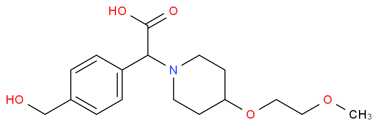 [4-(hydroxymethyl)phenyl][4-(2-methoxyethoxy)piperidin-1-yl]acetic acid_Molecular_structure_CAS_)