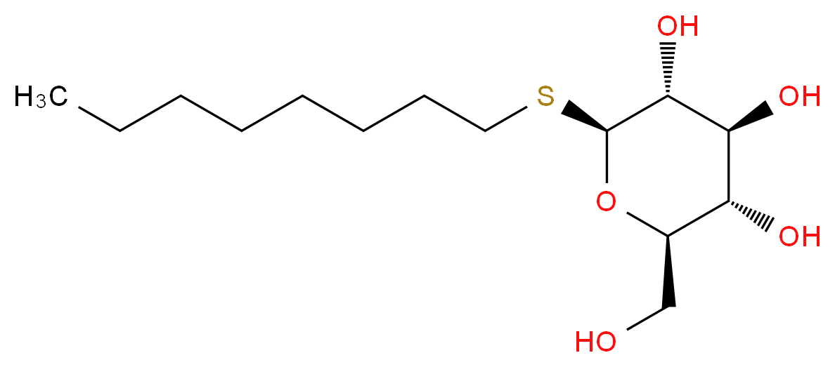 2-HYDROXYMETHYL-6-OCTYLSULFANYL-TETRAHYDRO-PYRAN-3,4,5-TRIOL_Molecular_structure_CAS_)