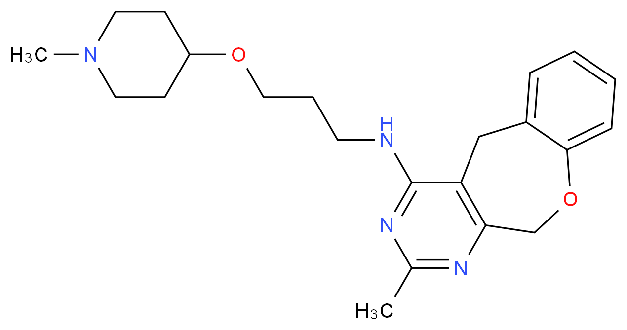 2-methyl-N-{3-[(1-methylpiperidin-4-yl)oxy]propyl}-5,11-dihydro[1]benzoxepino[3,4-d]pyrimidin-4-amine_Molecular_structure_CAS_)