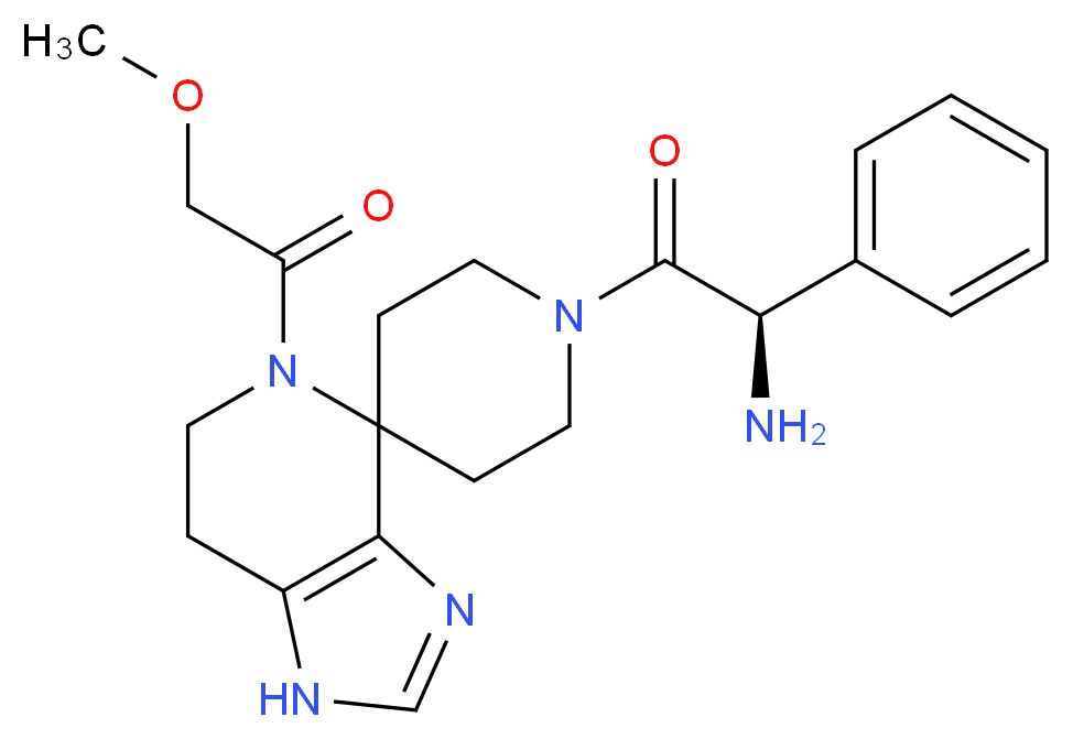 (1R)-2-[5-(methoxyacetyl)-1,5,6,7-tetrahydro-1'H-spiro[imidazo[4,5-c]pyridine-4,4'-piperidin]-1'-yl]-2-oxo-1-phenylethanamine_Molecular_structure_CAS_)