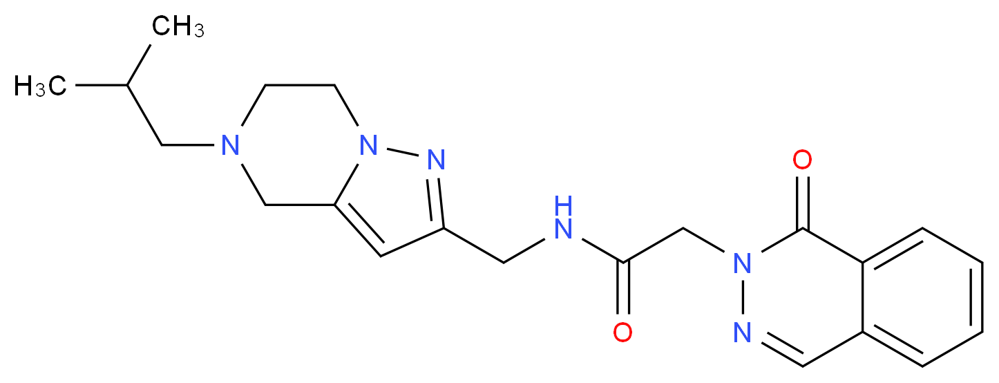 N-[(5-isobutyl-4,5,6,7-tetrahydropyrazolo[1,5-a]pyrazin-2-yl)methyl]-2-(1-oxophthalazin-2(1H)-yl)acetamide_Molecular_structure_CAS_)