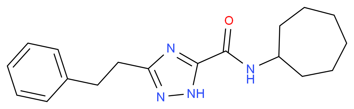 N-cycloheptyl-3-(2-phenylethyl)-1H-1,2,4-triazole-5-carboxamide_Molecular_structure_CAS_)