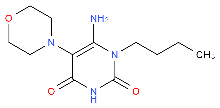 6-amino-1-butyl-5-morpholin-4-ylpyrimidine-2,4(1H,3H)-dione_Molecular_structure_CAS_)