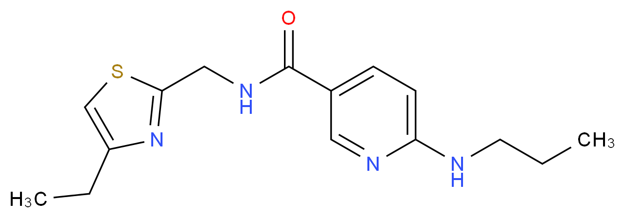 N-[(4-ethyl-1,3-thiazol-2-yl)methyl]-6-(propylamino)nicotinamide_Molecular_structure_CAS_)