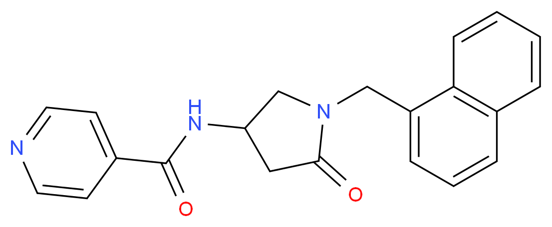 N-[1-(1-naphthylmethyl)-5-oxo-3-pyrrolidinyl]isonicotinamide_Molecular_structure_CAS_)