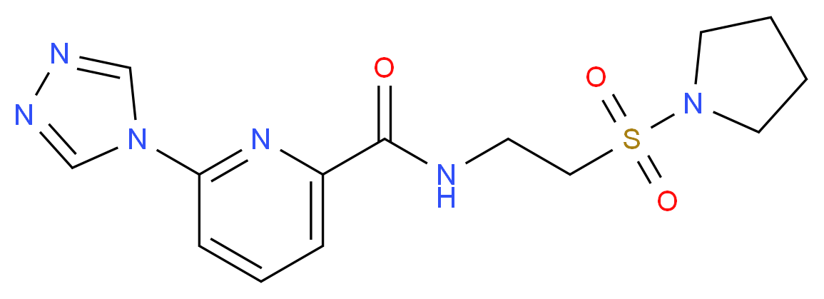 N-[2-(pyrrolidin-1-ylsulfonyl)ethyl]-6-(4H-1,2,4-triazol-4-yl)pyridine-2-carboxamide_Molecular_structure_CAS_)