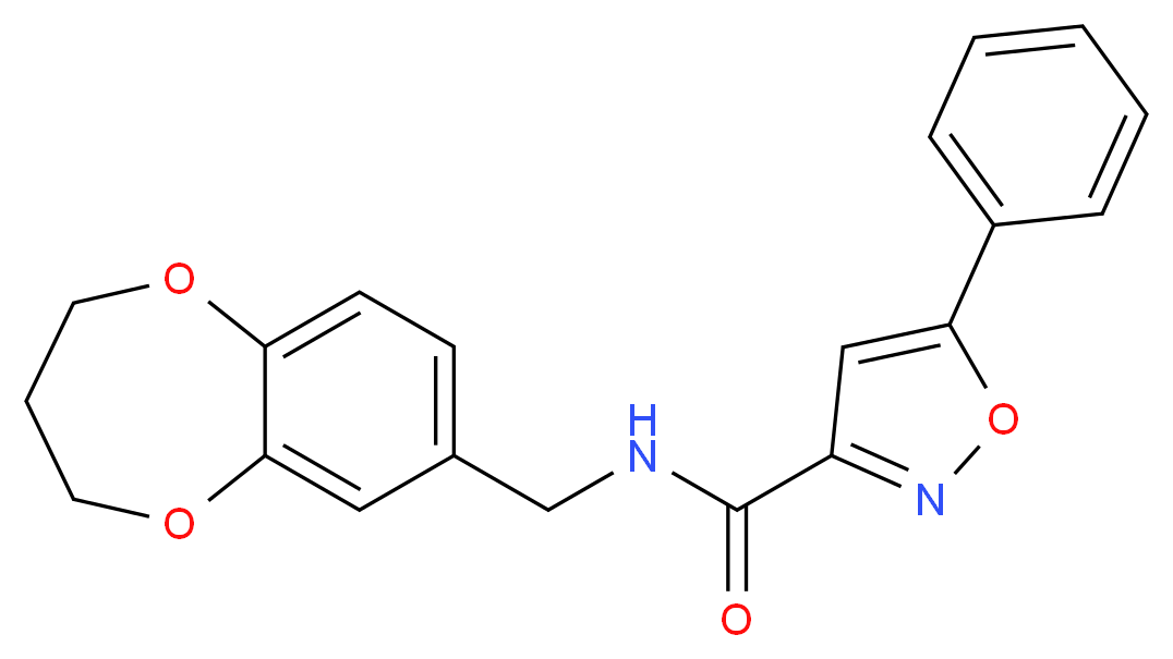 N-(3,4-dihydro-2H-1,5-benzodioxepin-7-ylmethyl)-5-phenyl-3-isoxazolecarboxamide_Molecular_structure_CAS_)