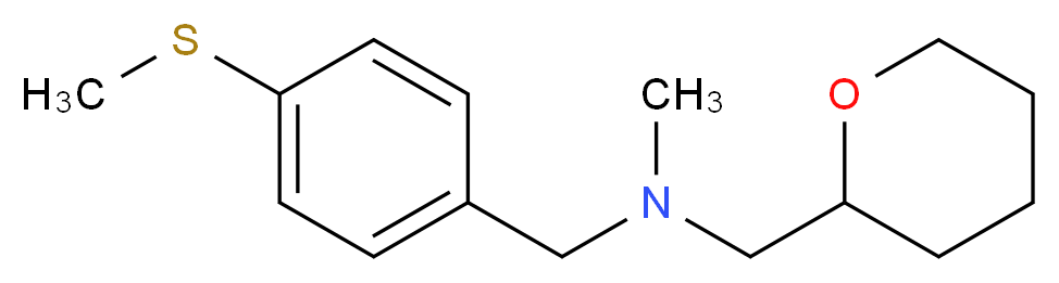 N-methyl-1-[4-(methylthio)phenyl]-N-(tetrahydro-2H-pyran-2-ylmethyl)methanamine_Molecular_structure_CAS_)