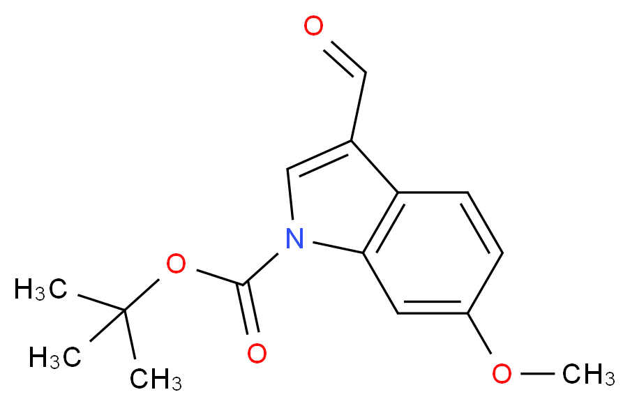 6-Methoxy-1H-indole-3-carboxaldehyde, N-BOC protected 98%_Molecular_structure_CAS_)