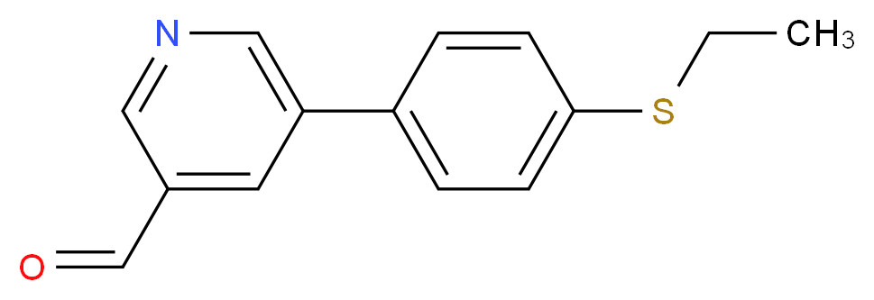 5-[4-(ETHYLTHIO)PHENYL]PYRIDINE-3-CARBALDEHYDE_Molecular_structure_CAS_)