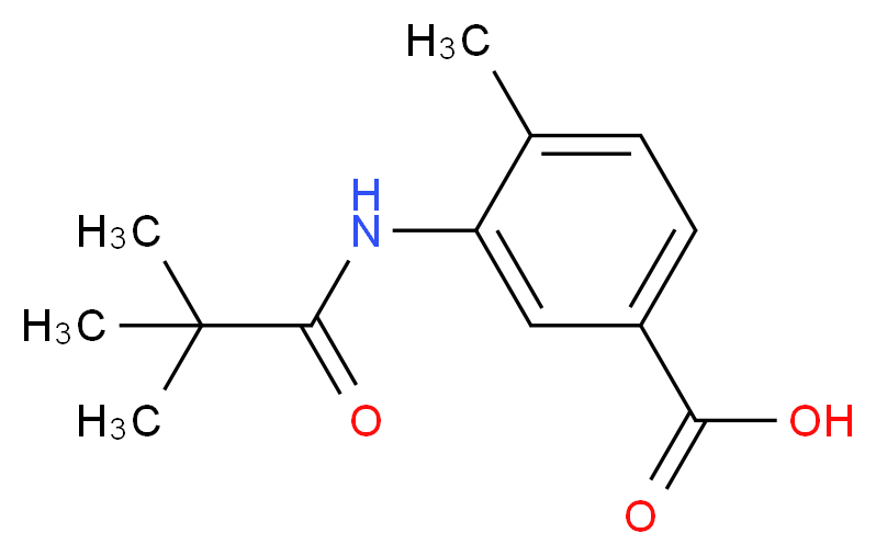 3-[(2,2-dimethylpropanoyl)amino]-4-methylbenzoic acid_Molecular_structure_CAS_915923-72-7)