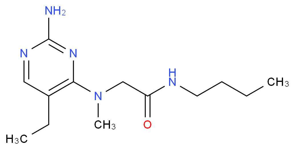 N~2~-(2-amino-5-ethylpyrimidin-4-yl)-N~1~-butyl-N~2~-methylglycinamide_Molecular_structure_CAS_)