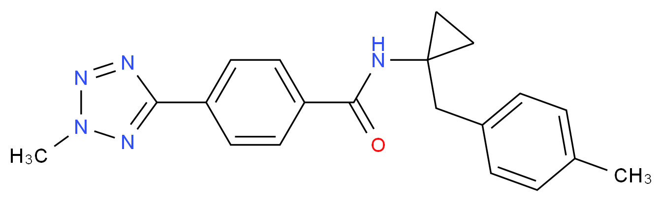 N-[1-(4-methylbenzyl)cyclopropyl]-4-(2-methyl-2H-tetrazol-5-yl)benzamide_Molecular_structure_CAS_)